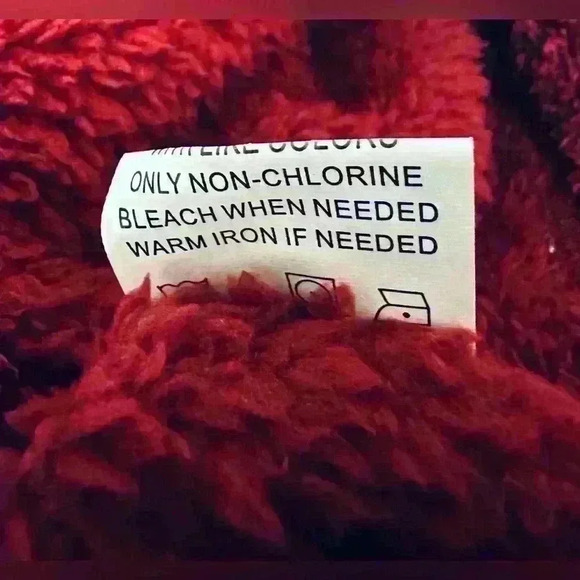 Fleece Animal Ear Hoodie, Juniors Size XL, Cropped, Maroon - Picture 10 of 10